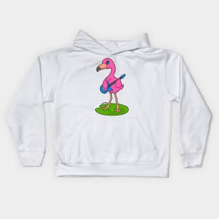 Flamingo Musician Guitar Music Kids Hoodie